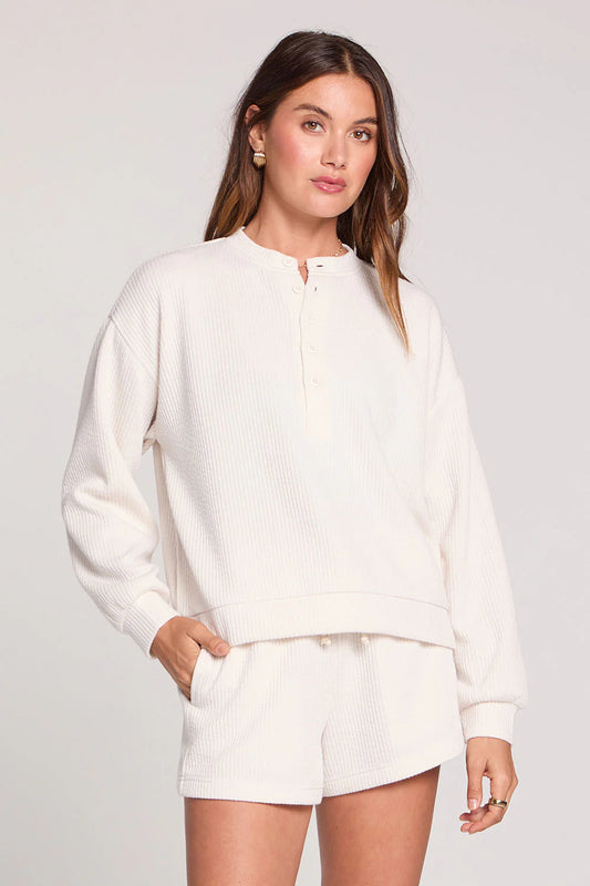 Long Sleeve Pullover in Ecru