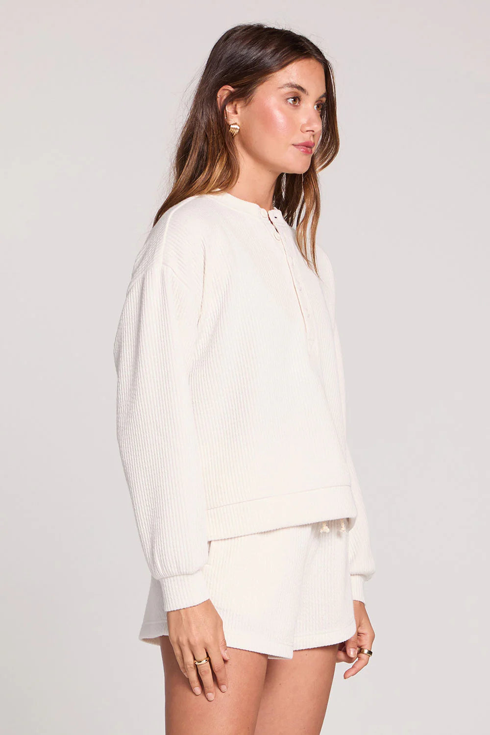 Long Sleeve Pullover in Ecru